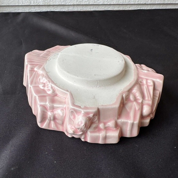 Vintage‎ Christmas Tree Mouse Pink Ceramic Mold 1987 Two Piece Presents - Picture 10 of 16